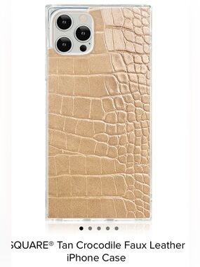 FLAUNT SQUARE Tan crocodile faux leather iPhone case
iPhone 15 pro max